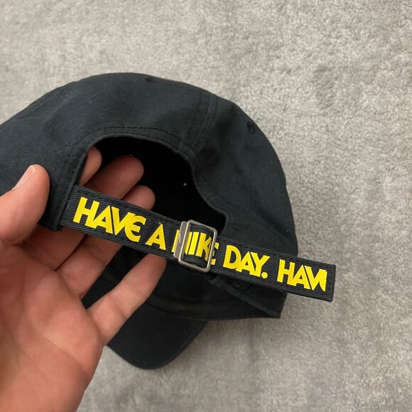 Nike Hat Smiley Face Logo Have A Nike Day Black Adjustable Cap Embroidered - Picture 3 of 7